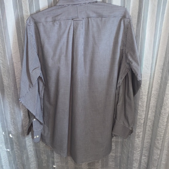 Eagle brand button up dress shirt non iron size 16 34/35 black and white color - Picture 3 of 3